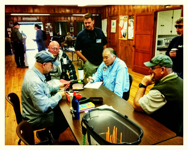 Qman making some DIY fly boxes. photo by James Dwyer