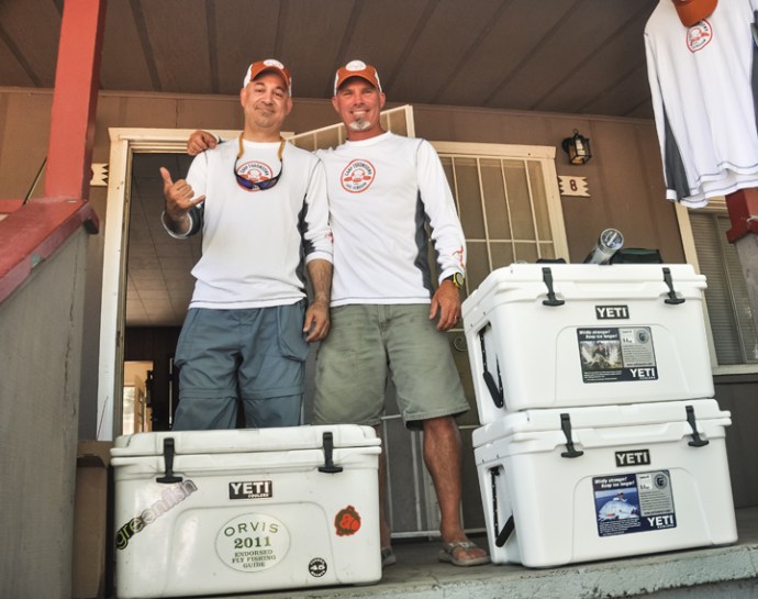 Al Q & Conway Bowman surrounded by Yetis! photo by Michelle Woo Bowman