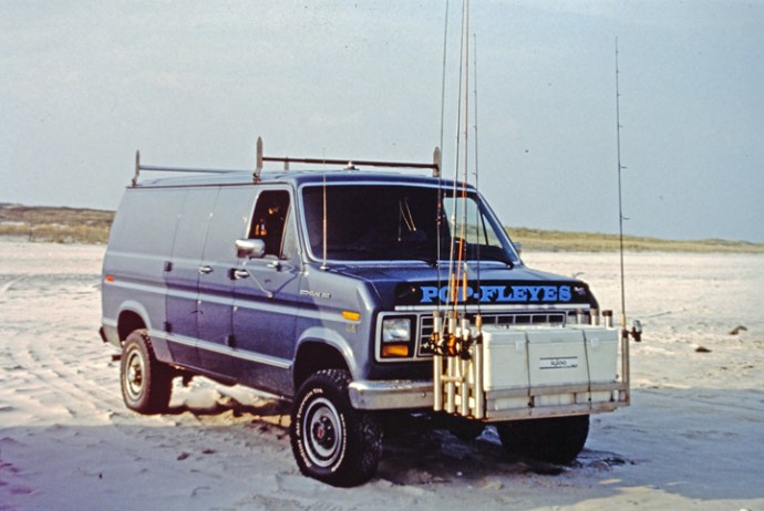 Popfleye Beach Van owned by Bob Popovics, circa early nineties. Photo by Al Q