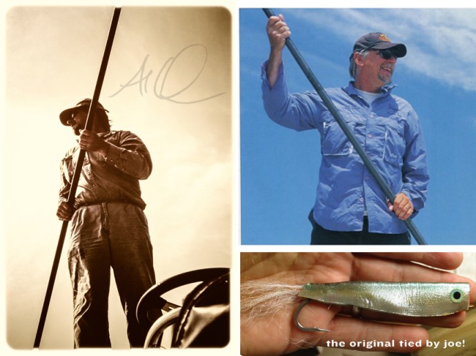 top left: photo by Al Q, top right: photo courtesy of joe blades. bottom right: one of the original crease flies given to me by Capt. Joe.