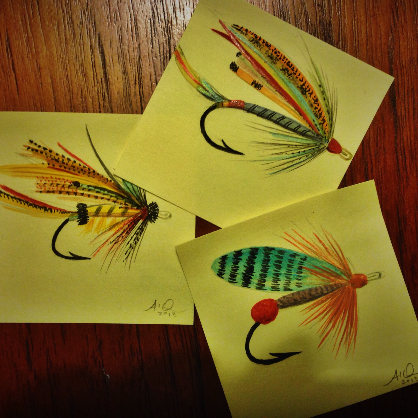 some fly plate post-it art i will submit to the giant robot show featuring over 300 artists and thousands of post-its. photo by al q