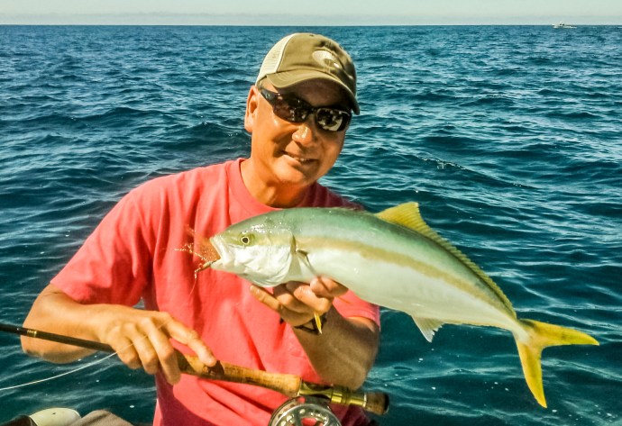 Glen Ueda nails a bunch of nice firecracker yellows off Catalina last friday on fly. Photo by Glen Ueda