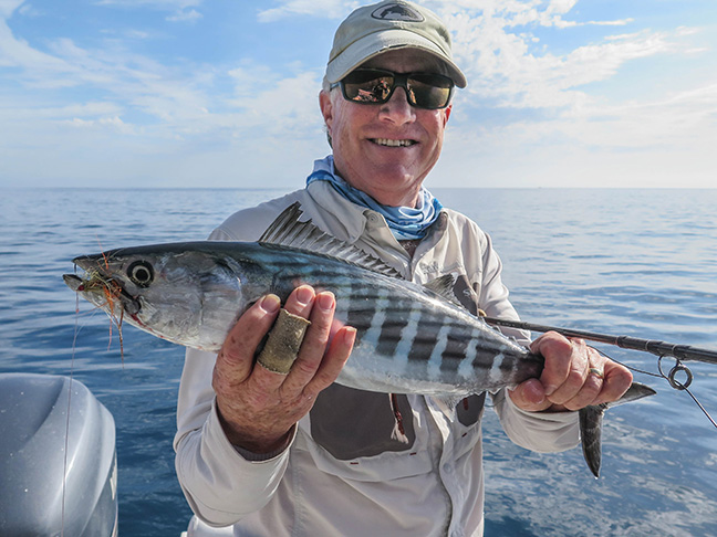 a fine bonita landed by Jim. photo by Al Q