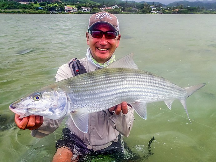 A 10.4 boga weighed bonefish by Glen Ueda. Photo courtesy of Glen Ueda