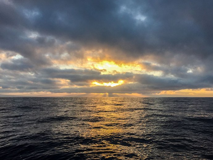 leaving the harbor and looking to the east was a glorious sunrise. Photo by Al Quattrocchi